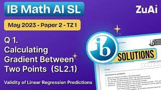 Math AI SL May 2023 Paper 2 TZ 1