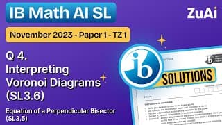Q4 Interpreting Voronoi Diagrams (SL3.6) November 2023 - Paper 1 - TZ1 - IB Math AI SL