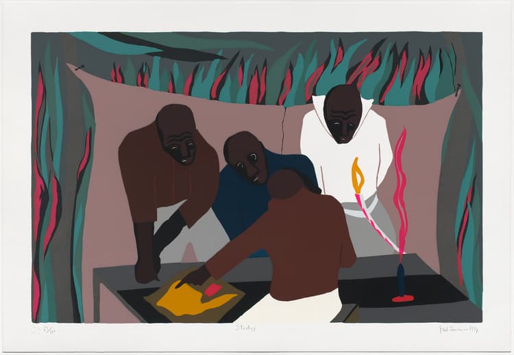 Strategy, 1994, from The Life of Toussaint L'Ouverture, a series by Jacob Lawrence