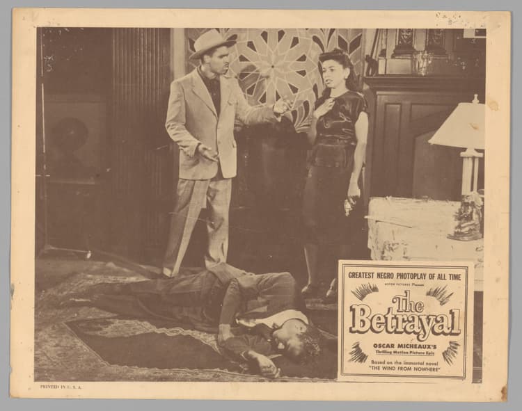 Lobby Card for The Betrayal, by Oscar Micheaux, 1948