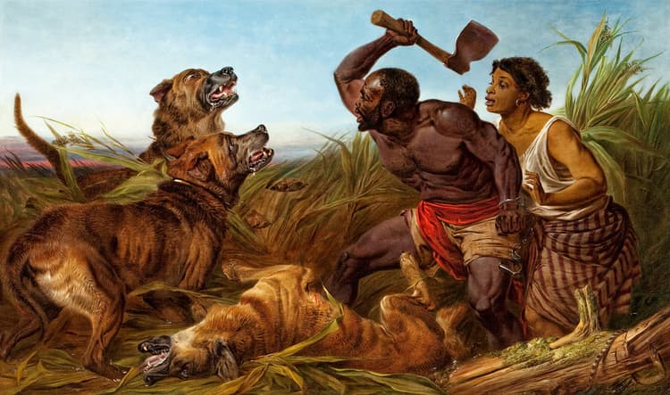 The Hunted Slaves by Richard Ansdell, 1862