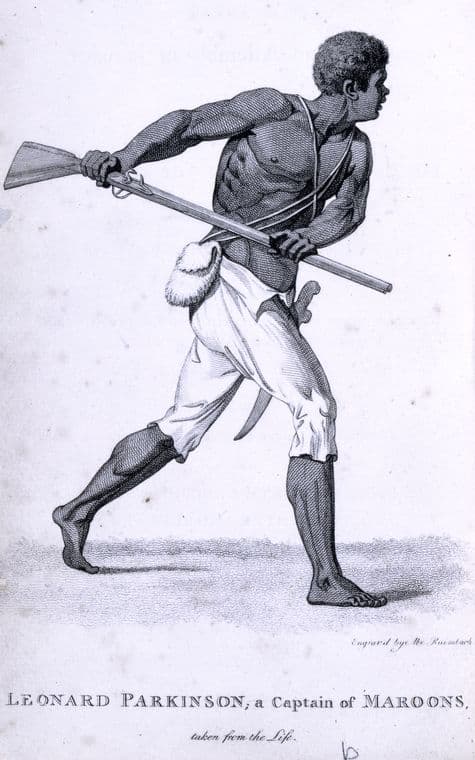 Leonard Parkinson, a Captain of the Maroons by Abraham Raimbach, 1796